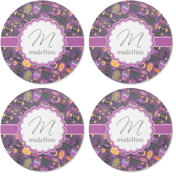 Halloween Coaster Round Rubber Back - Apvl