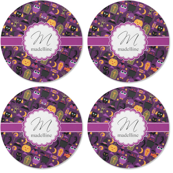 Halloween Coaster Round Rubber Back - Apvl