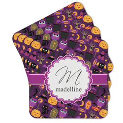 Halloween Cork Coaster - Set of 4 w/ Name and Initial