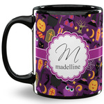 Halloween 11 Oz Coffee Mug - Black (Personalized)