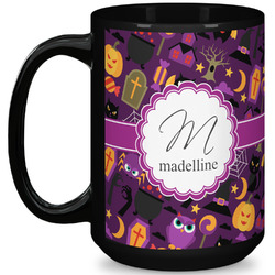 Halloween 15 Oz Coffee Mug - Black (Personalized)