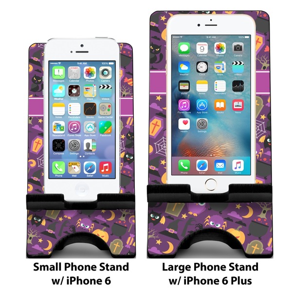 Halloween Compare Phone Stand Sizes - with iPhones