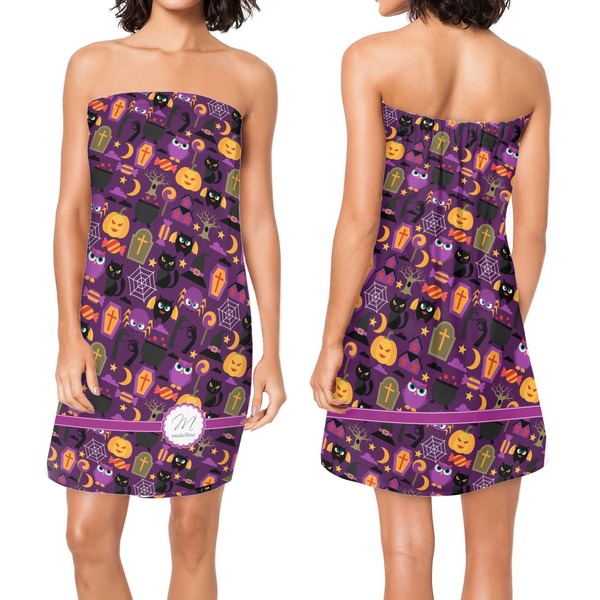 Halloween Custom Bath Wrap - Front & Back View