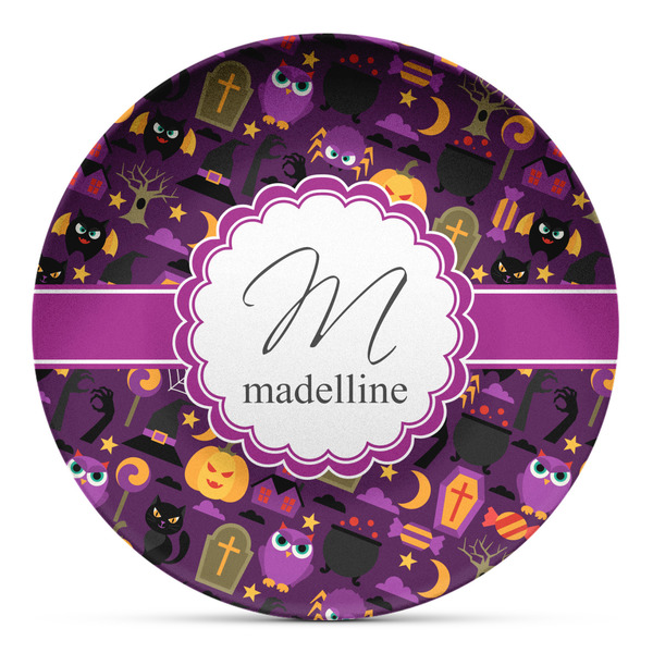Custom Halloween Microwave Safe Plastic Plate - Composite Polymer (Personalized)