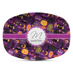 Halloween Plastic Platter - Microwave & Oven Safe Composite Polymer (Personalized)