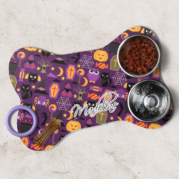 Halloween Dog Bone Shaped Mat Lifestyle