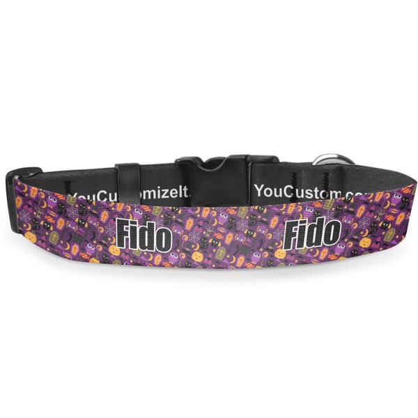 Custom Halloween Deluxe Dog Collar - Extra Large (16" to 27") (Personalized)