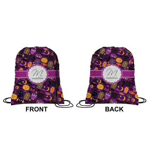 Halloween Drawstring Backpack Front & Back Small