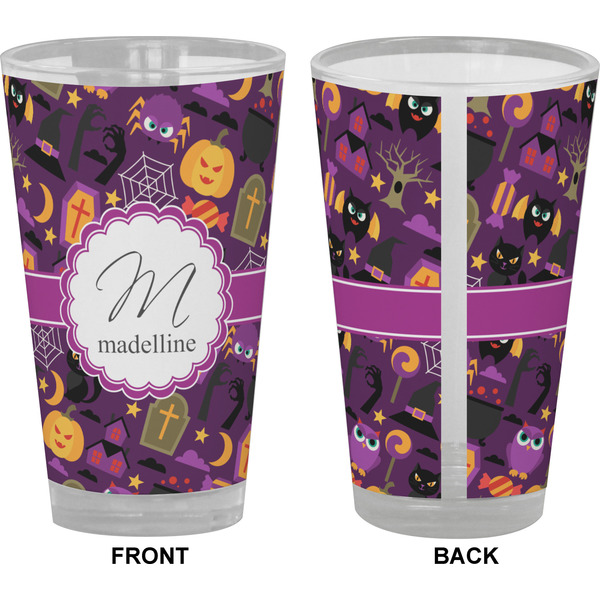 Halloween Pint Glass - Full Color - Front & Back Views