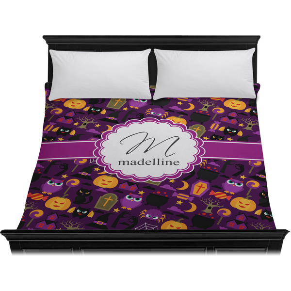 Halloween Duvet Cover - King - On Bed - No Prop