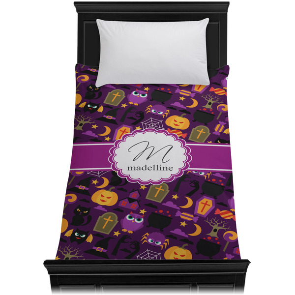 Halloween Duvet Cover - Twin - On Bed - No Prop