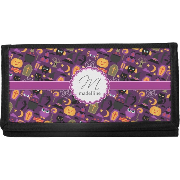 Custom Halloween Canvas Checkbook Cover (Personalized)
