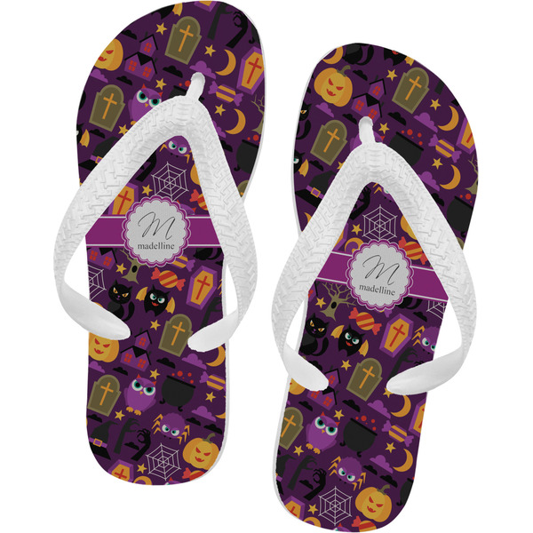 Custom Halloween Flip Flops - Medium (Personalized)