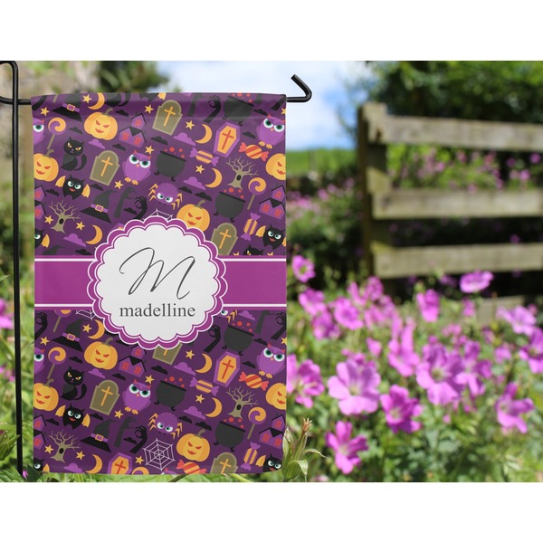Halloween Garden Flag - Outside In Flowers
