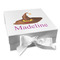 Halloween Gift Boxes with Magnetic Lid - White - Front