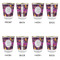 Halloween Glass Shot Glass - with gold rim - Set of 4 - APPROVAL