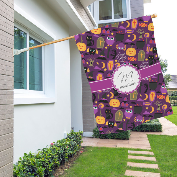 Halloween House Flags - Double Sided - LIFESTYLE