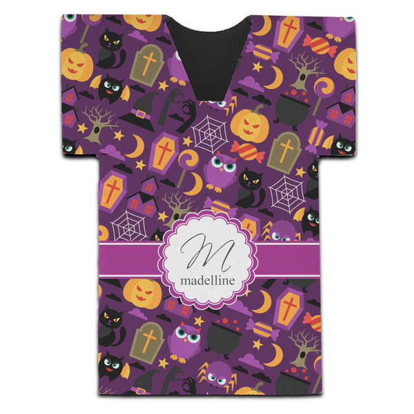 Halloween Jersey Bottle Cooler - Set of 4 - FRONT (flat)