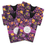 Halloween Jersey Bottle Cooler - Set of 4 (Personalized)