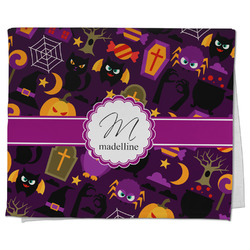 Halloween Kitchen Towel - Poly Cotton w/ Name and Initial