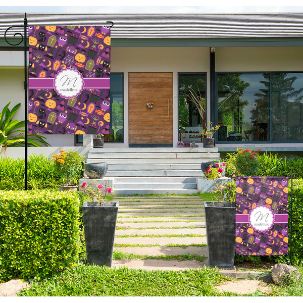 Custom Halloween Large Garden Flag - Double Sided (Personalized)