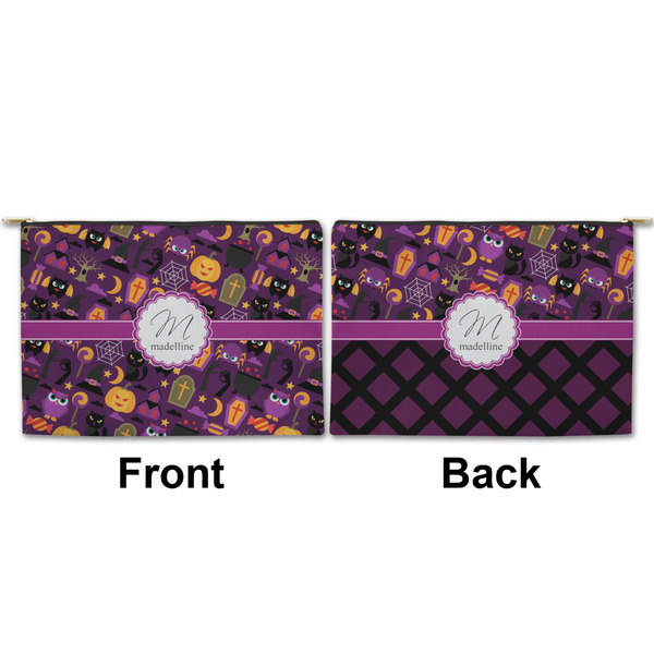 Halloween Large Zipper Pouch Approval (Front and Back)