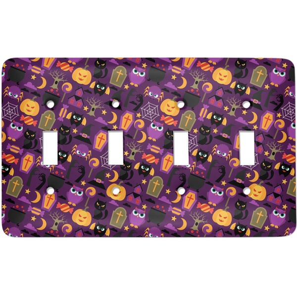 Custom Halloween Light Switch Cover (4 Toggle Plate)