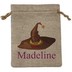 Halloween Medium Burlap Gift Bag - Front (Personalized)