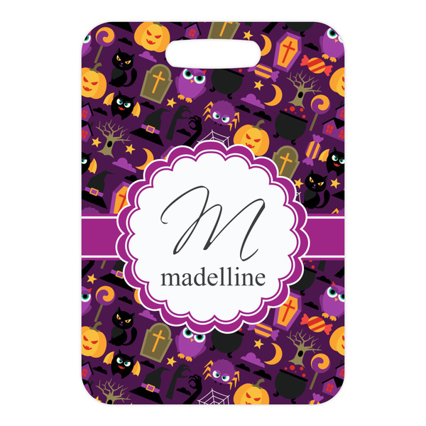 Halloween Metal Luggage Tag - Front Without Strap