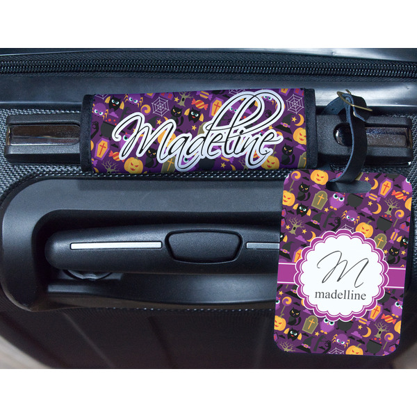 Halloween Metal Luggage Tag & Handle Wrap - In Context