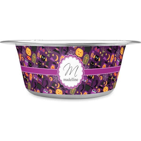 Custom Halloween Stainless Steel Dog Bowl (Personalized)