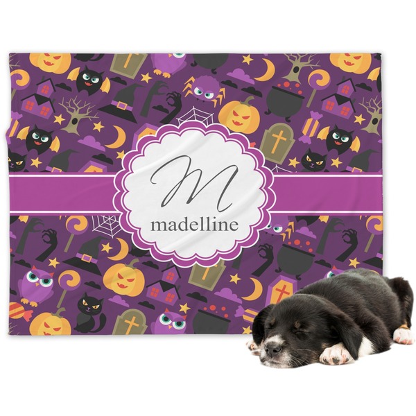 Custom Halloween Dog Blanket - Large (Personalized)