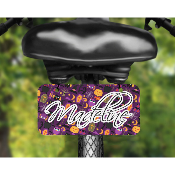 Halloween Mini License Plate on Bicycle - LIFESTYLE Two holes