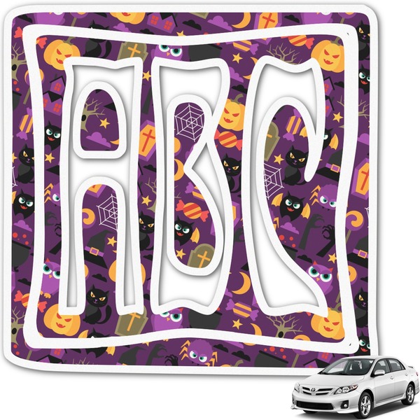Custom Halloween Monogram Car Decal (Personalized)