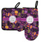 Halloween Left Oven Mitt & Pot Holder Set w/ Name and Initial