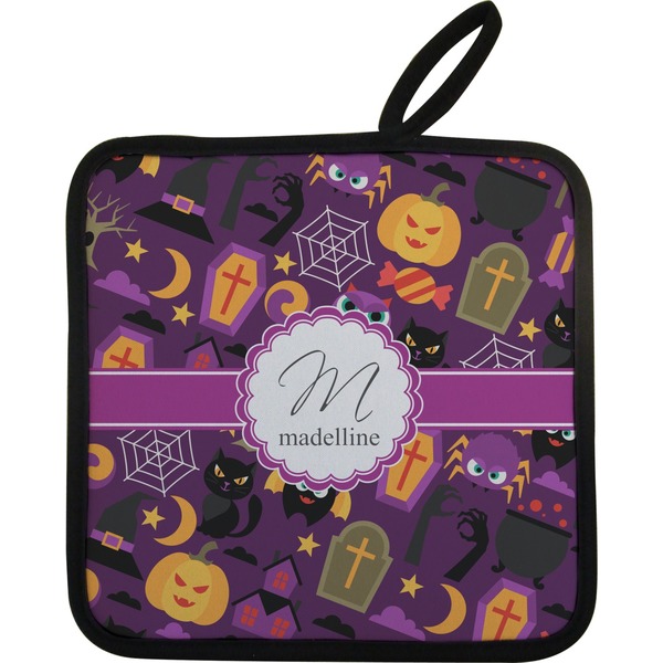 Custom Halloween Pot Holder w/ Name and Initial