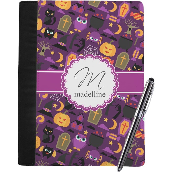 Custom Halloween Notebook Padfolio - Large w/ Name and Initial