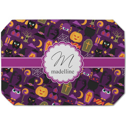 Halloween Dining Table Mat - Octagon (Single-Sided) w/ Name and Initial