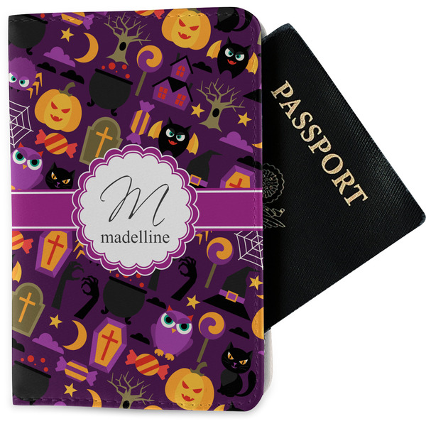 Custom Halloween Passport Holder - Fabric w/ Name and Initial