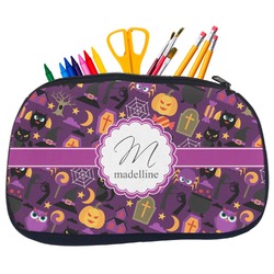 Halloween Neoprene Pencil Case - Medium w/ Name and Initial