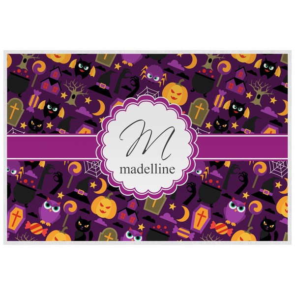 Custom Halloween Laminated Placemat w/ Name and Initial