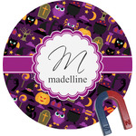 Halloween Round Fridge Magnet (Personalized)