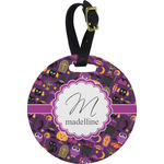 Halloween Plastic Luggage Tag - Round (Personalized)
