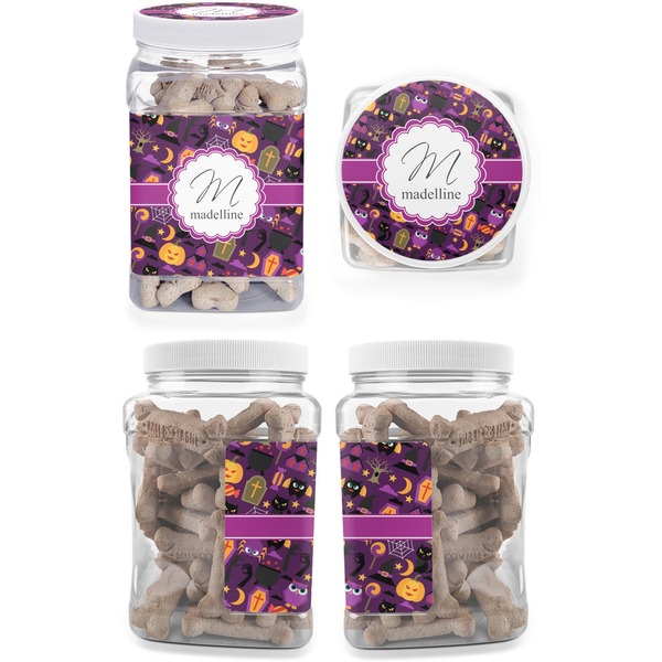 Halloween Pet Treat Jar - Multiple Angles