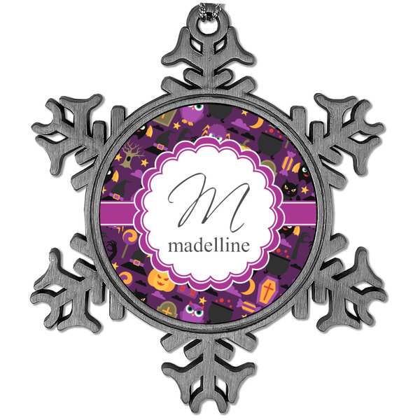 Custom Halloween Vintage Snowflake Ornament (Personalized)