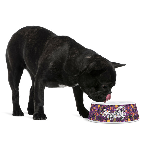 Halloween Plastic Pet Bowls - Medium - LIFESTYLE