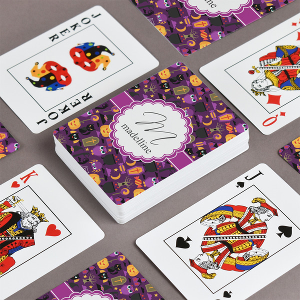 Halloween Playing Cards - Front & Back View