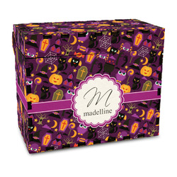 Halloween Wood Recipe Box - Full Color Print (Personalized)