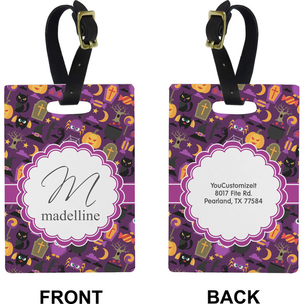 Halloween Rectangle Luggage Tag (Front + Back)