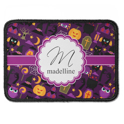 Halloween Iron On Rectangle Patch w/ Name and Initial